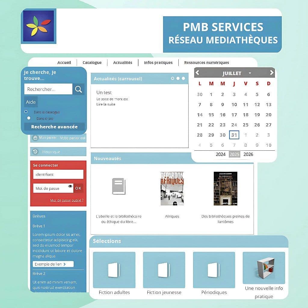 Une vitrine publique avec l'OPAC